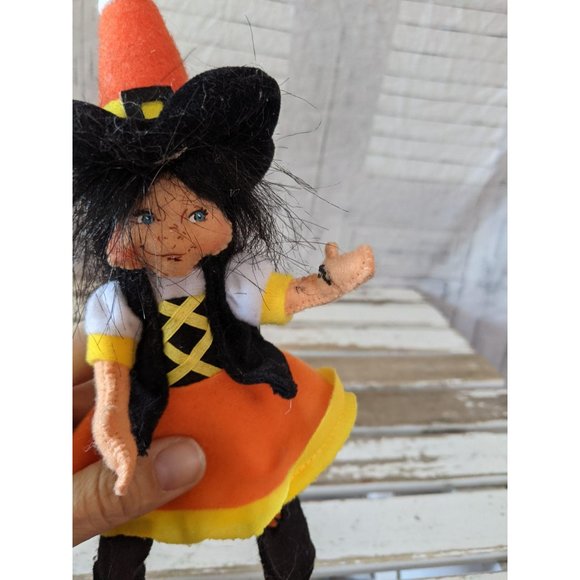 Annalee candy corn witch as is Halloween figurine - Picture 4 of 10